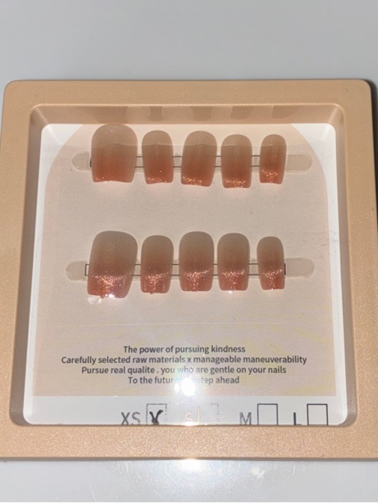 Other - Peach Ombre Handmade Nails with Subtle Shimmer
